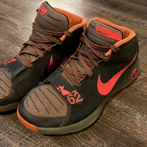 Mens Size 9- Nike KD Trey 5 3 Green/Orange Kevin Durant - Picture 1 of 16